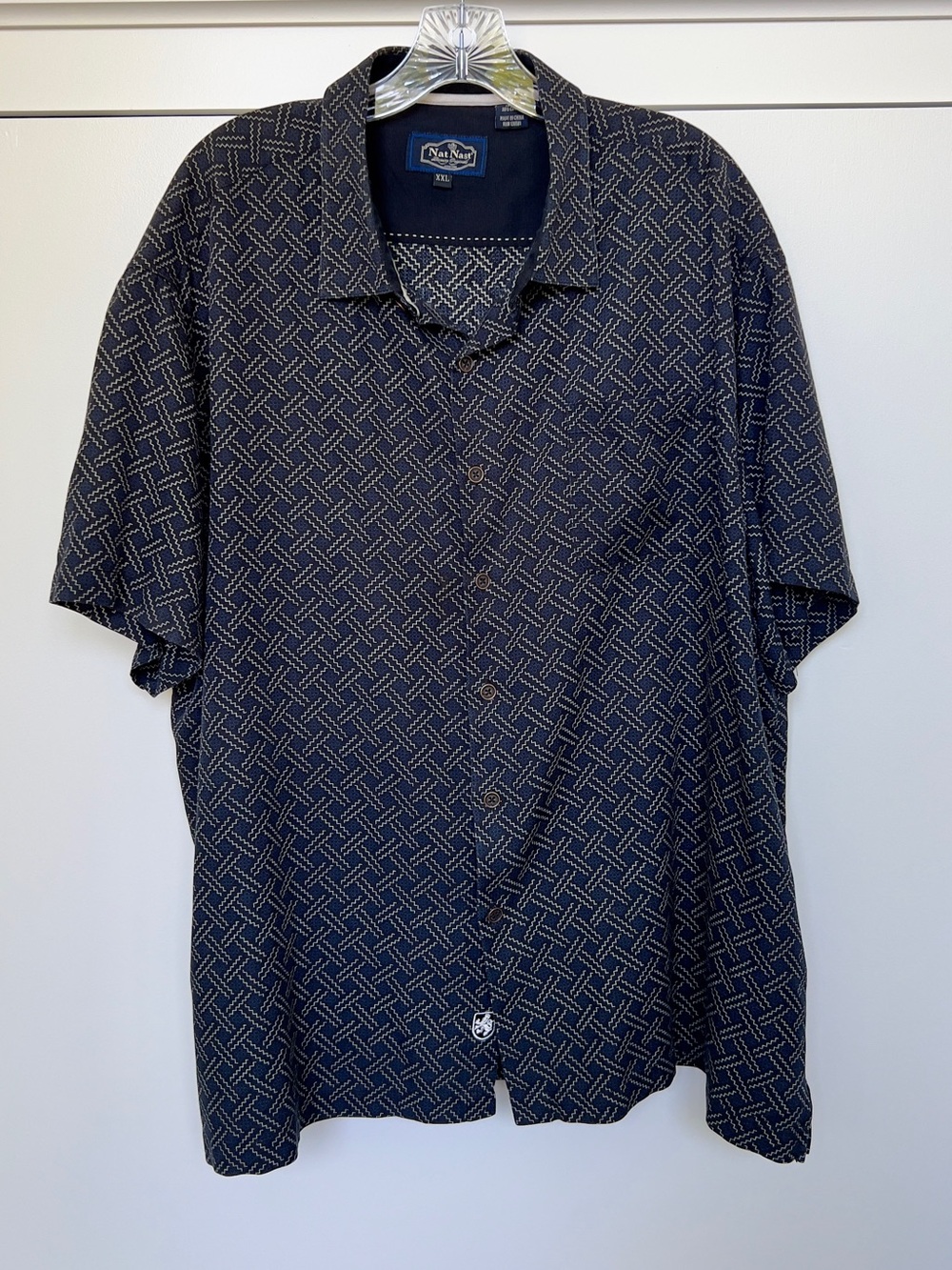 Nat Nast men’s Geometric Short-Sleeve Button-Up Shirt